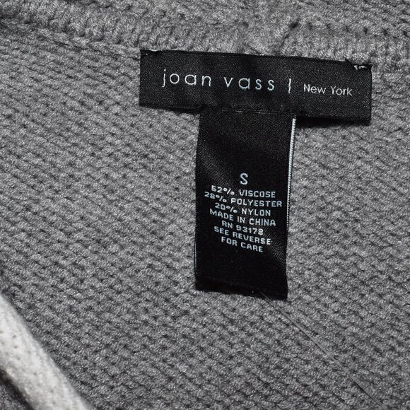 Joan Vass Long Sleeve Viscose Blend Pullover Hoodie Knit Sweater Top - Picture 4 of 10